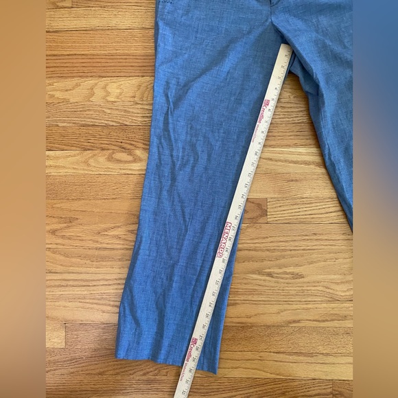 Merona Pants Women’s 12 Heather Blue Stitch detail Pockets Trouser Dress Pant - Picture 10 of 12